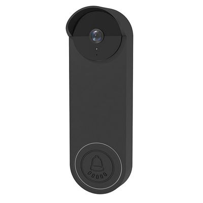 Coyktonty Silicone Case Doorbell Cover Weatherproof Protective Silicone for Google Nest Doorbell Case Anti-UV (Black)