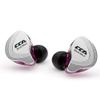 CCA C10 Wired Headphone, 4BA+1DD Hybrid HiFi in Ear Earbuds Monitor, Sports Stereo Noise Cancelling IEM Headphone with Detachable Cable for Singers (No Microphone, Purple) view 1