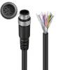 ZBLZGP M12 A Coded 8 Pin Male to Flying Leads Aviation Waterproof Connector Cable for Automation Profibus I/O Fieldbus Module Device Network 2M/6.6FT view 1