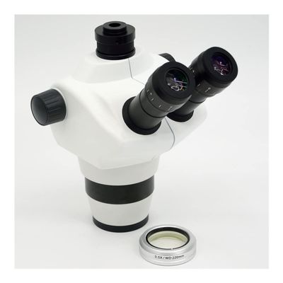 Lab Microscope Slides 4X-100X Simul-Focal Lab Trinocular Stereo Microscope 8X-50X Continuous Confocal Zoom Magnification Microscope Parts (Color : 4X-50X 0.5X)