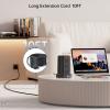 Power Strip Surge Protector, 10 Ft Extension Cord with 12 AC Multiple Outlets 4 USB (1 USB C), SMALLRT Power Tower Desktop Charging Station (Black, 10 FT PD20W) view 4