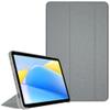 AIJAKO Case for TECLAST P40S/TECLAST New P40HD 2023/TECLAST New M40 Plus 2023, Ultra Slim PU Leather Folding Protective Cover Case with Auto Wake/Sleep Trifold Stand Soft TPU Back Shell, Silver view 1