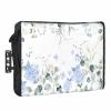 Blue Floral Outdoor TV Cover 52-55 Inch Weatherproof, Oxford Heavy Duty Waterproof Outside Flat Screen TV Cover Protector for Television Accessories Pastoral Eucalyptus Leaves Summer Botanical view 1