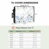 Blue Floral Outdoor TV Cover 52-55 Inch Weatherproof, Oxford Heavy Duty Waterproof Outside Flat Screen TV Cover Protector for Television Accessories Pastoral Eucalyptus Leaves Summer Botanical view 2