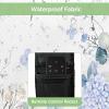 Blue Floral Outdoor TV Cover 52-55 Inch Weatherproof, Oxford Heavy Duty Waterproof Outside Flat Screen TV Cover Protector for Television Accessories Pastoral Eucalyptus Leaves Summer Botanical view 3