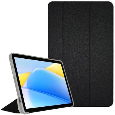 AIJAKO Case for TECLAST P40S/TECLAST New P40HD 2023/TECLAST New M40 Plus 2023, Ultra Slim PU Leather Folding Protective Cover Case with Auto Wake/Sleep Trifold Stand Soft TPU Back Shell, Black