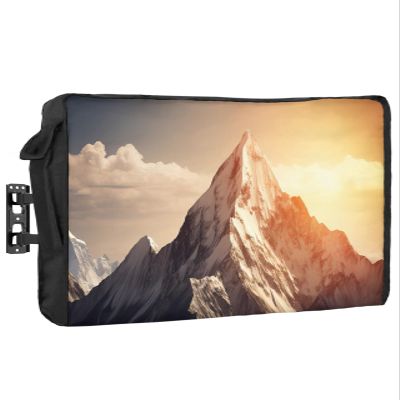 Sunset Mountain Outdoor TV Cover 80-85 Inch Weatherproof, Oxford Heavy Duty Waterproof Outside Flat Screen TV Cover Protector for Television Accessories Hill Natural Handscape Orange Blue Sky