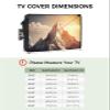 Sunset Mountain Outdoor TV Cover 80-85 Inch Weatherproof, Oxford Heavy Duty Waterproof Outside Flat Screen TV Cover Protector for Television Accessories Hill Natural Handscape Orange Blue Sky view 2