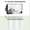 Edwiinsa Mountain Outdoor TV Cover 36-39 Inch Weatherproof, Oxford Heavy Duty Waterproof Outside Flat Screen TV Cover Protector for Television Accessories Eagle Sky Cloud Black and White Landscape view 2