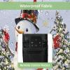 Blue Ombre Christmas Outdoor TV Cover 70-75 Inch Weatherproof, Oxford Heavy Duty Waterproof Outside Flat Screen TV Cover Protector for Television Accessories Xmas Tree Winter Snowman Snowflake view 3