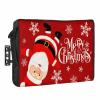 Edwiinsa Christmas Outdoor TV Cover 36-39 Inch Weatherproof, Oxford Heavy Duty Waterproof Outside Flat Screen TV Cover Protector for Television Accessories Red Xmas Santa Winter Snowflake view 1