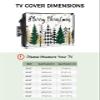 Christmas Tree Outdoor TV Cover 30-32 Inch Weatherproof,Oxford Heavy Duty Waterproof Outside Flat Screen TV Cover Protector for Television Accessories Merry Christmas Green Xmas Treee Winter Snowflake view 2