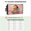 Christmas Outdoor TV Cover 48-50 Inch Weatherproof,Oxford Heavy Duty Waterproof Outside Flat Screen TV Cover Protector for Television Accessories Pink Xmas Santa Berry Botanical Winter Snowflake view 2