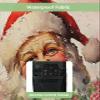 Christmas Outdoor TV Cover 48-50 Inch Weatherproof,Oxford Heavy Duty Waterproof Outside Flat Screen TV Cover Protector for Television Accessories Pink Xmas Santa Berry Botanical Winter Snowflake view 3