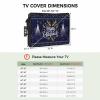 Christmas Outdoor TV Cover 36-39 Inch Weatherproof,Oxford Heavy Duty Waterproof Outside Flat Screen TV Cover Protector for Television Accessories Navy Blue Winter Botanical Xmas Tree Snowflake view 2