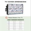 Coastal Outdoor TV Cover 60-65 Inch Weatherproof,Oxford Heavy Duty Waterproof Outside Flat Screen TV Cover Protector for Television Accessories Summer Beach Ocean Nautical Shells Starfish Coral view 2