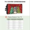 Red Penguin Christmas Outdoor TV Cover 70-75 Inch Weatherproof, Oxford Heavy Duty Waterproof Outside Flat Screen TV Cover Protector for Television Accessories Xmas Tree Winter Snowflake view 2