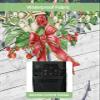 Christmas Outdoor TV Cover 80-85 Inch Weatherproof,Oxford Heavy Duty Waterproof Outside Flat Screen TV Cover Protector for Television Accessories Navy Blue Anchor Green Red Berry Xmas Botanical view 3
