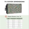 Christmas Outdoor TV Cover 80-85 Inch Weatherproof, Oxford Heavy Duty Waterproof Outside Flat Screen TV Cover Protector for Television Accessories Xmas Winter Snowflake Green Red Words view 2
