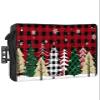 Christmas Tree Outdoor TV Cover 60-65 Inch Weatherproof,Oxford Heavy Duty Waterproof Outside Flat Screen TV Cover Protector for Television Accessories Red Black Checkered Xmas Tree Winter Snowflake view 1