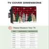 Christmas Tree Outdoor TV Cover 60-65 Inch Weatherproof,Oxford Heavy Duty Waterproof Outside Flat Screen TV Cover Protector for Television Accessories Red Black Checkered Xmas Tree Winter Snowflake view 2