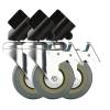 3 Pcs/Lot 3 Inch Photography Lamp Frame Universal Caster Wheel C-Frame Studio Sleeve with Brake Stainless Steel view 2
