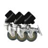 3 Pcs/Lot 3 Inch Photography Lamp Frame Universal Caster Wheel C-Frame Studio Sleeve with Brake Stainless Steel view 4