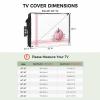 Pink Pumpkins Fall Outdoor TV Cover 48-50 Inch Weatherproof, Oxford Heavy Duty Waterproof Outside Flat Screen TV Cover Protector for Television Accessories Thanksgiving Maple Leaf Pink Striped view 2