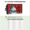Edwiinsa Red Snowman Christmas Outdoor TV Cover 48-50 Inch Weatherproof, Oxford Heavy Duty Waterproof Outside Flat Screen TV Cover Protector for Television Accessories Let Snow Xmas Winter Snowflake view 2
