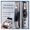 HAvern 3D Facial Recognition Palm Print Intelligent Electronic Lock Automatic Detection AI Smart Home and Office Fingerprint Door Lock (Color : Gray) view 2