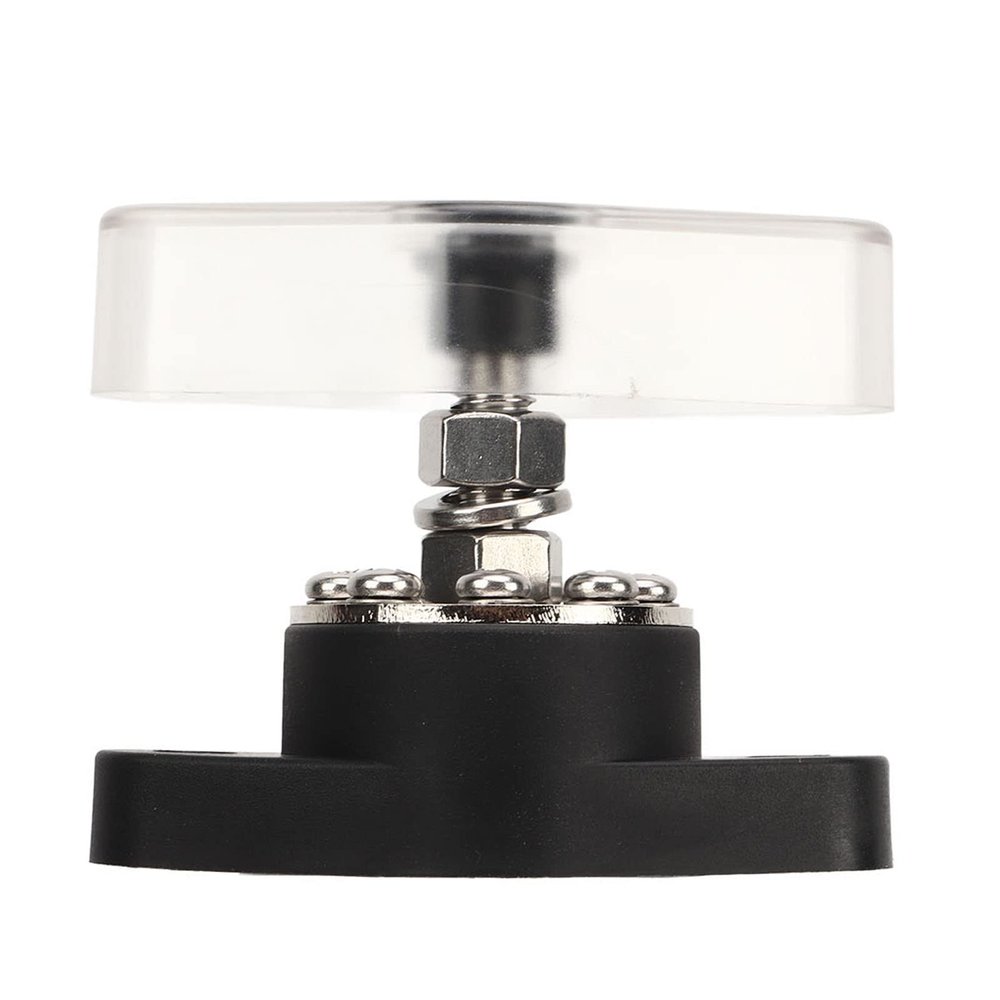 3/8in 180A Power Distribution Terminal Block with Transparent Cover for Cars, RVs, and More