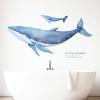 Blue Whale Wall Stickers, sacinora Cartoon Sea Animal Wall Decals Removable Vinyl Peel and Stick for Nursery Living Room Bedroom Bathroom Children's Room Playroom Art Decorations view 1