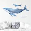 Blue Whale Wall Stickers, sacinora Cartoon Sea Animal Wall Decals Removable Vinyl Peel and Stick for Nursery Living Room Bedroom Bathroom Children's Room Playroom Art Decorations view 4