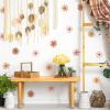 10 Sheets 60 Pcs Yellow-Brown Daisy Flowers Wall Stickers, sacinora DIY Floral Art Wall Decal Removable Vinyl Peel and Stick for Kids Baby Nursery Living Room Bedroom Closet Refrigerator Decorations view 2
