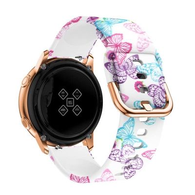 IENYU For Garmin 245 Straps Rose gold buckle Silicone Watch Band For Forerunner 245M/645/Vivoactive 3/Venu/venu sq/Move Luxe Bracelet (Color : S, Size : For Forerunner 645 245)