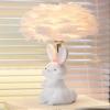 Jinnwell Rabbit Table Night Light Girl Lamp Desk Decoration Reading Study Lamps Lighting Kid Adult Home Hotel Living Room Gift view 2