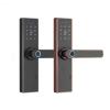 HAvern Tuya APP Fingerprint Lock Intelligent Door Lock Digital Door Lock Security Electronic Password Card Unlocking, Home Lock (Color : Black-only Handle) view 1