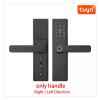 HAvern Tuya APP Fingerprint Lock Intelligent Door Lock Digital Door Lock Security Electronic Password Card Unlocking, Home Lock (Color : Black-only Handle) view 2