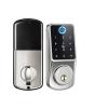 HAvern Tuya APP Fully Automatic Electronic Keyless Anti-Theft Intelligent Door Lock with Digital Fingerprint IC Card Mechanical Key Home (Color : Nickel) view 1