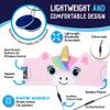 Toddler Headphones Wireless, Kids Bluetooth Earphones, Safe Volume - Wired School Headphones for Kids with 3.5 MM Jack and Travel Bag - Toddler Airplane Accessories for Boys & Girls - Pink Unicorn view 3