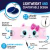 Toddler Headphones Wireless, Kids Bluetooth Earphones, Safe Volume - Wired School Headphones for Kids with 3.5 MM Jack and Travel Bag - Toddler Airplane Accessories for Boys & Girls - Kitty view 3