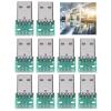 10Pcs USB Type A Male Plug to DIP Adapter Board 4 Pin 2.54mm Pitch USB with VBUS, D+, D-, GND for DIY USB Power Supply and Breadboard Design view 3