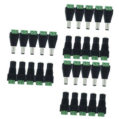 Gatuida 15pcs Female Connector Power Jack Dc Power Connector Multi Plug Adapter Plugs