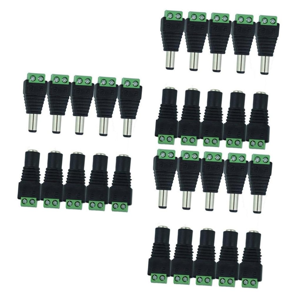 Gatuida 15pcs Female Connector Power Jack Dc Power Connector Multi Plug Adapter Plugs