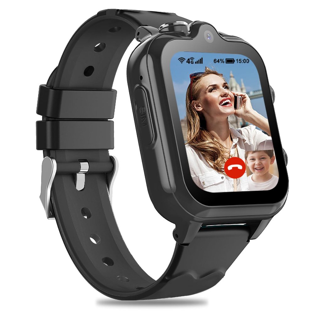 DDIOYIUR Smart Watch for Kids, 4G Phone Calling Text Messaging Child Phone Smartwatch with WiFi, Voice Video Chat, Bluetooth, Alarm, Pedometer, Wrist Watch for 4-16 Boys Girls Birthday Gifts.