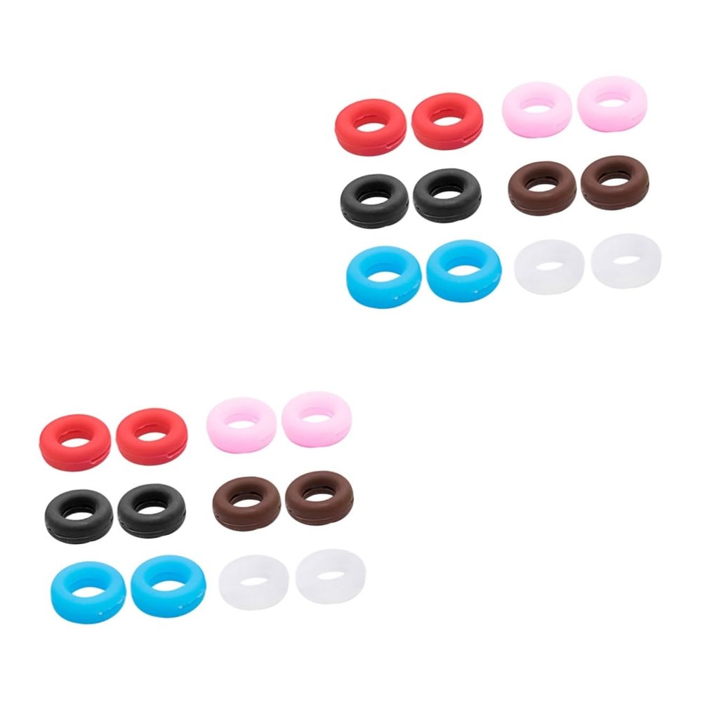 Healeved 24sets Silicone -Skid Glasses Sleeves Round Shape Eyeglass Retainers for Soft Silicone Grips for Glasses and Sunglasses Mixed Colors