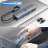 6 in 1 USB C Hub, oditton USB C Multiport Dongle Featuring 4K HDMI, 3 USB 3.0 Ports, and SD/TF Card Reader, Designed for New MacBook Pro/Mac Air and Various Type C Devices view 2