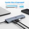 6 in 1 USB C Hub, oditton USB C Multiport Dongle Featuring 4K HDMI, 3 USB 3.0 Ports, and SD/TF Card Reader, Designed for New MacBook Pro/Mac Air and Various Type C Devices view 4