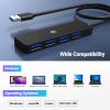 oditton USB Hub, 4-Port USB 3.0 Hub, 5Gbps Transmission Speed, Simplify Your Connections with a 4-Port USB Splitter and Extender for Laptops, Xbox, Flash Drives, Hard Drives and Beyond view 2
