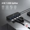 USB 3.0 Hub, Tymyp USB Adapter, 5Gbps Transmission Speed, Effortlessly Connect Laptops,Flash Drives, Hard Drives, Consoles, Printers, Cameras, Keyboards and Mice view 2